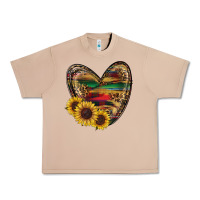 Burro Sunflower Fall Heart Urban Heavy Tee - RanaPortraitStore