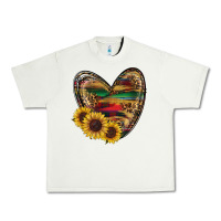 Pistachio Sunflower Fall Heart Urban Heavy Tee - RanaPortraitStore