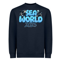 Navy Sea World 2025 Heavyweight Sweatshirt - CowhideDigitalArt