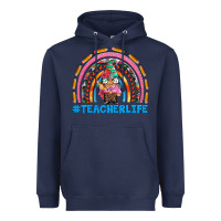 Navy teacherlife and teacher gnome rainbow Heavyweight Hoodie - Artiststas