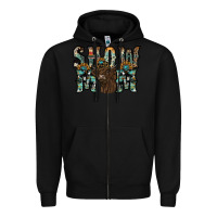 Black show mom highland cow Zipper Hoodie - SublimationCraftShop