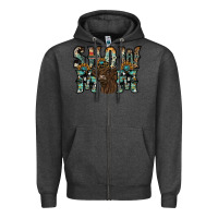 Charcoal Heather show mom highland cow Zipper Hoodie - SublimationCraftShop