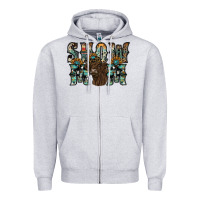 Heather Grey show mom highland cow Zipper Hoodie - SublimationCraftShop