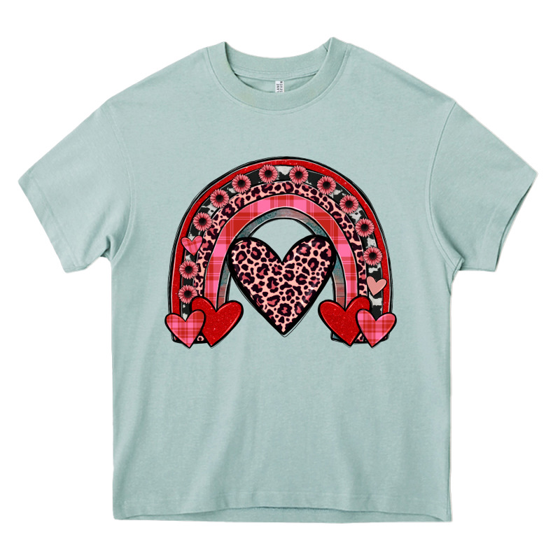 Valentines Heart Rainbow Heavy Core Tee by JahusDesignShop | Teevron