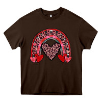 Chocolate Brown valentines heart rainbow Heavy Core Tee - JahusDesignShop