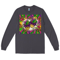 Smoke Mardi Gras masks tumbler Long Sleeve Tee - HowdyJamesFarm