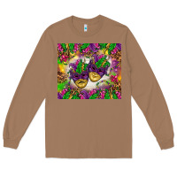 Toasted Coconut Mardi Gras masks tumbler Long Sleeve Tee - HowdyJamesFarm