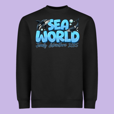 Sea World Family Adventure 2025 Heavyweight Sweatshirt Designed By Cowhidedigitalart