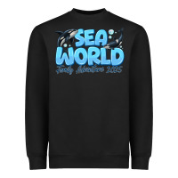 Black Sea World Family Adventure 2025 Heavyweight Sweatshirt - CowhideDigitalArt