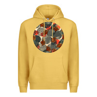Antique Gold african fabric pattern round earrings 5 Premium Hoodie - BundleAndBundleShop