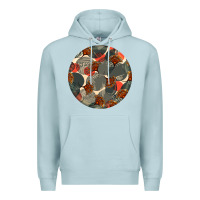 Blue Mist african fabric pattern round earrings 5 Premium Hoodie - BundleAndBundleShop