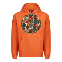 Carrot african fabric pattern round earrings 5 Premium Hoodie - BundleAndBundleShop
