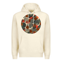 Sandshell african fabric pattern round earrings 5 Premium Hoodie - BundleAndBundleShop