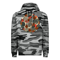 Slate Camo african fabric pattern round earrings 5 Premium Hoodie - BundleAndBundleShop