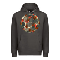 Smoke african fabric pattern round earrings 5 Premium Hoodie - BundleAndBundleShop