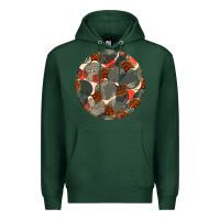 Sports Green african fabric pattern round earrings 5 Premium Hoodie - BundleAndBundleShop