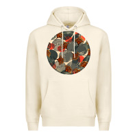 Tofu african fabric pattern round earrings 5 Premium Hoodie - BundleAndBundleShop