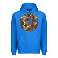 True Royal african fabric pattern round earrings 5 Premium Hoodie - BundleAndBundleShop