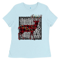 Baby Blue Christmas Deer Ladies Tee - Bettercallsaul