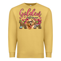 Antique Gold golden retriever mom Premium Sweatshirt - Artiststas