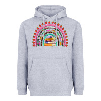 Heather Grey teacher pen apple books rainbow Heavyweight Hoodie - Artiststas