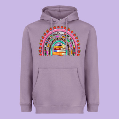 Teacher Pen Apple Books Rainbow Heavyweight Hoodie Designed By Artiststas