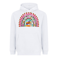 White teacher pen apple books rainbow Heavyweight Hoodie - Artiststas