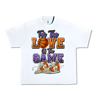 White for the love of the game basketball Urban Heavy Tee - HowdyJamesFarm