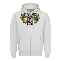 Dove Grey camp life Zipper Hoodie - SublimationCraftShop