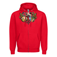Red camp life Zipper Hoodie - SublimationCraftShop