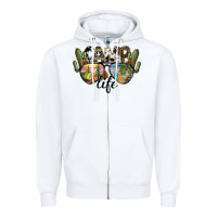 White camp life Zipper Hoodie - SublimationCraftShop