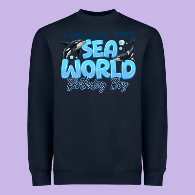 Whale Hello There Sea World Birthday Boy Heavyweight Sweatshirt Designed By Cowhidedigitalart