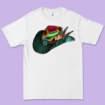 Aztec Sunflower Cowboy Hat Premium Tee Designed By Bettercallsaul
