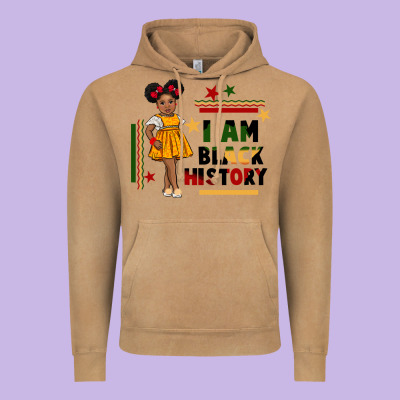 I Am Black History Black Girl Peekaboo Juneteenth Vintage Hoodie Designed By Cowgirlartshop