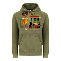Vintage Olive i am black history black girl peekaboo juneteenth Vintage Hoodie - CowGirlArtShop