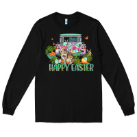 Black Happy Easter Day Long Sleeve Tee - CowGirlArtShop
