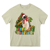 Mossy Merry Christmas Penguin Heavy Core Tee - LillyAllenDesigns