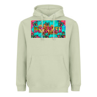 Matcha dreamer with butterfly and tie dye  licance  plate Heavyweight Hoodie - Artiststas