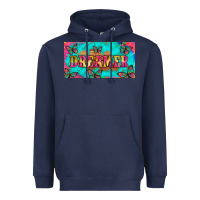 Navy dreamer with butterfly and tie dye  licance  plate Heavyweight Hoodie - Artiststas