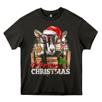 Asphalt Merry Christmas Alpine Goat Heavy Core Tee - LillyAllenDesigns