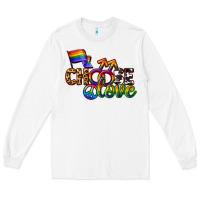 White Western choose love Long Sleeve Tee - CowGirlArtShop