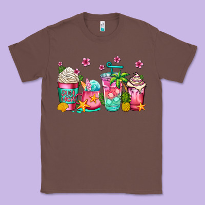 Summer Coffee Cups Classic Tee Designed By Jasminsmagicworld