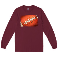 Burgundy american football brushstroke Long Sleeve Tee - Jasminsmagicworld