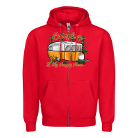 Red camping is my happy place Zipper Hoodie - SublimationCraftShop