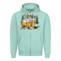 Seafoam camping is my happy place Zipper Hoodie - SublimationCraftShop