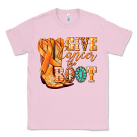 Bubblegum Pink Give Cancer the boot Kidney Cancer orange ribbon Classic Tee - NancyCooperArtShop