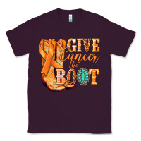 Plum Give Cancer the boot Kidney Cancer orange ribbon Classic Tee - NancyCooperArtShop