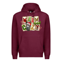 Burgundy warm and cozy donkey Premium Hoodie - FaDigitalArtStudio