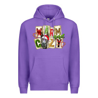 Purple warm and cozy donkey Premium Hoodie - FaDigitalArtStudio
