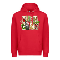 Red warm and cozy donkey Premium Hoodie - FaDigitalArtStudio